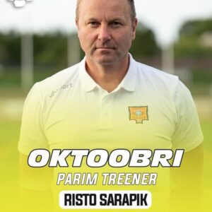 Meie meeskonna peatreener Risto Sarapik Esiliiga B oktoobrikuu parim treener  !!!