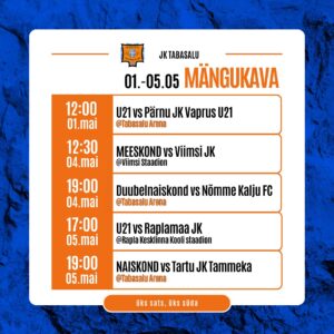 Mängudekava 01.-05.05