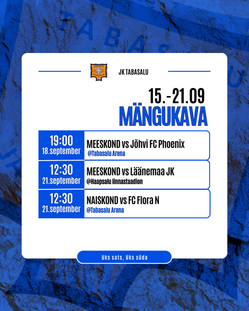 Nädala mängud 15.-21.09