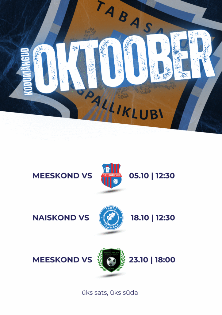 Oktoobri kodumängud Tabasalu Arenal