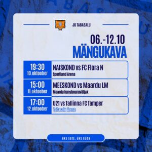 Nädala mängud naiskonnal ja meeskonnal