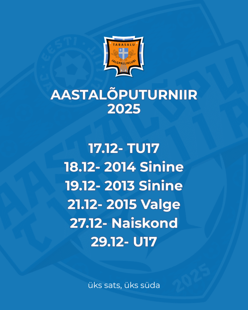 JK Tabasalu osaleb Aastalõputurniiril 6 võistkonnaga
